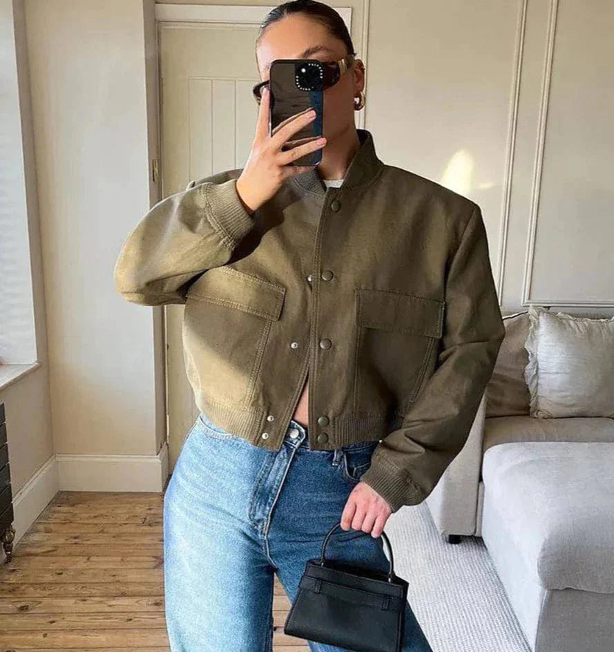Gelvyna | Strukturierte Bomberjacke mit elegantem Schnitt