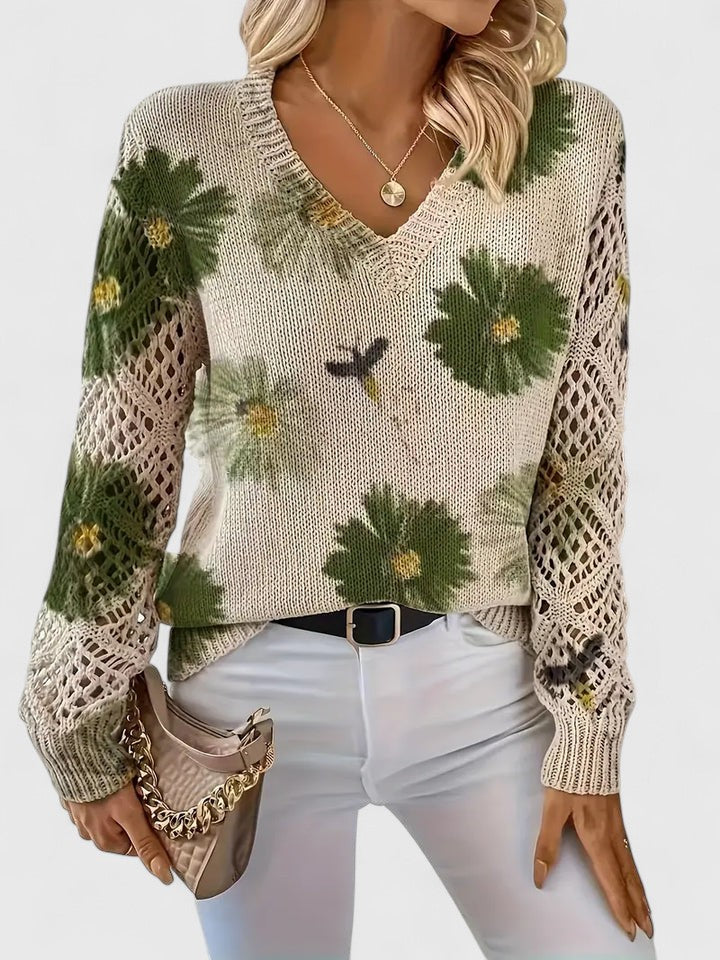 Ariella™ | Modischer Pullover mit eleganten Blütendetails