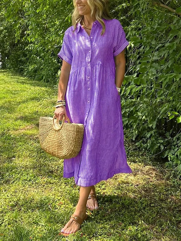 Ivey | feminines Kleid mit Knöpfen und Aufschlägen