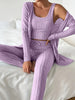 Chloe | Stilvolles 3-teiliges Set aus geripptem Strick