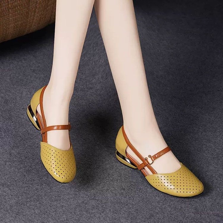 Annabelle | Elegante Sandalen mit niedrigem Absatz und runder Zehe