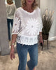 Jessa | Bestickte Batwing-Spitzenbluse