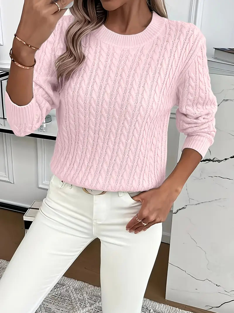 Glenda | Zopfmuster-Strickpullover
