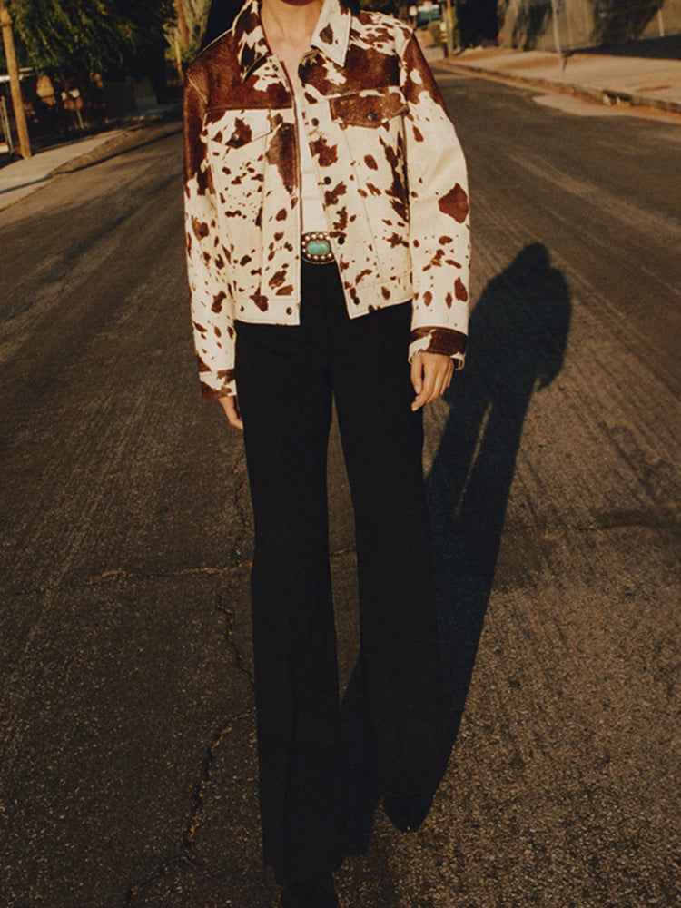 Melanie | Jacke mit Kuhmuster