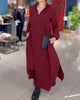 Uzila | Langes, lockeres Kleid mit Schlitz