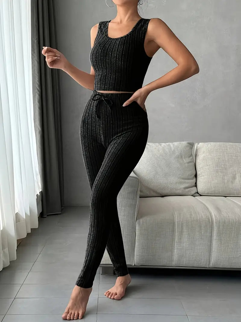 Chloe | Stilvolles 3-teiliges Set aus geripptem Strick
