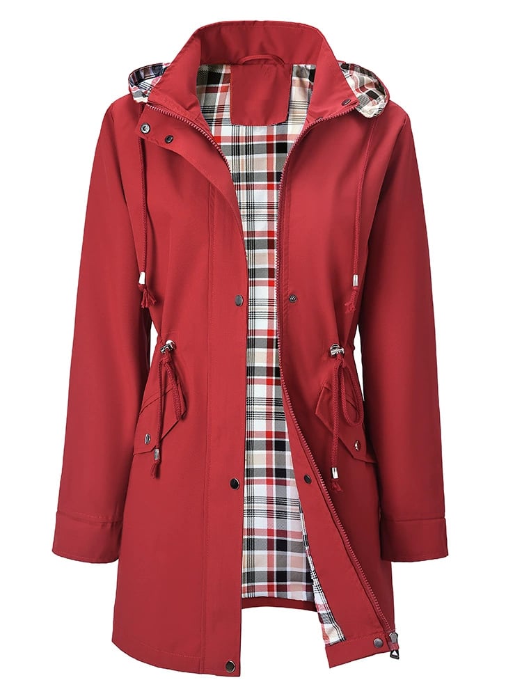 Myla™ | Funktionale Damenjacke mit Karomuster & wasserfestem Komfort