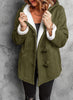 Sarinna | Damenmantel mit Kapuze und Samtdetails