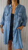 Sele | Langes Denim Mantel-Shirt
