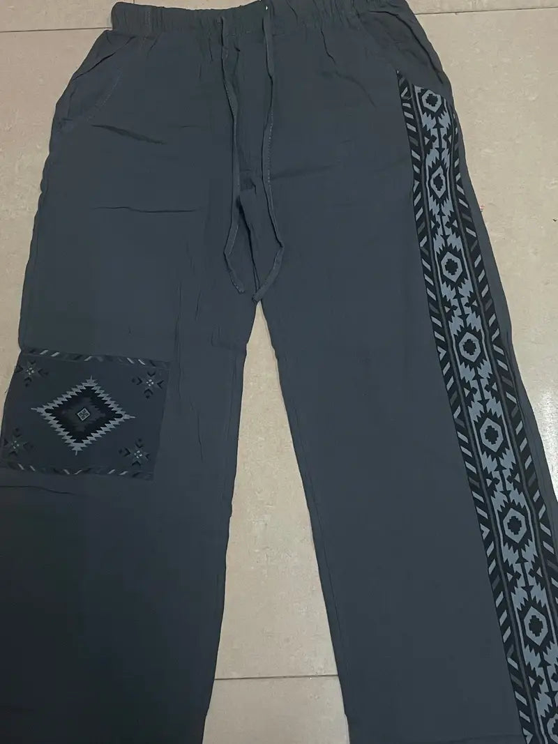 Henrich | trendige Komfort-Hose im ethnischen Design für Herren