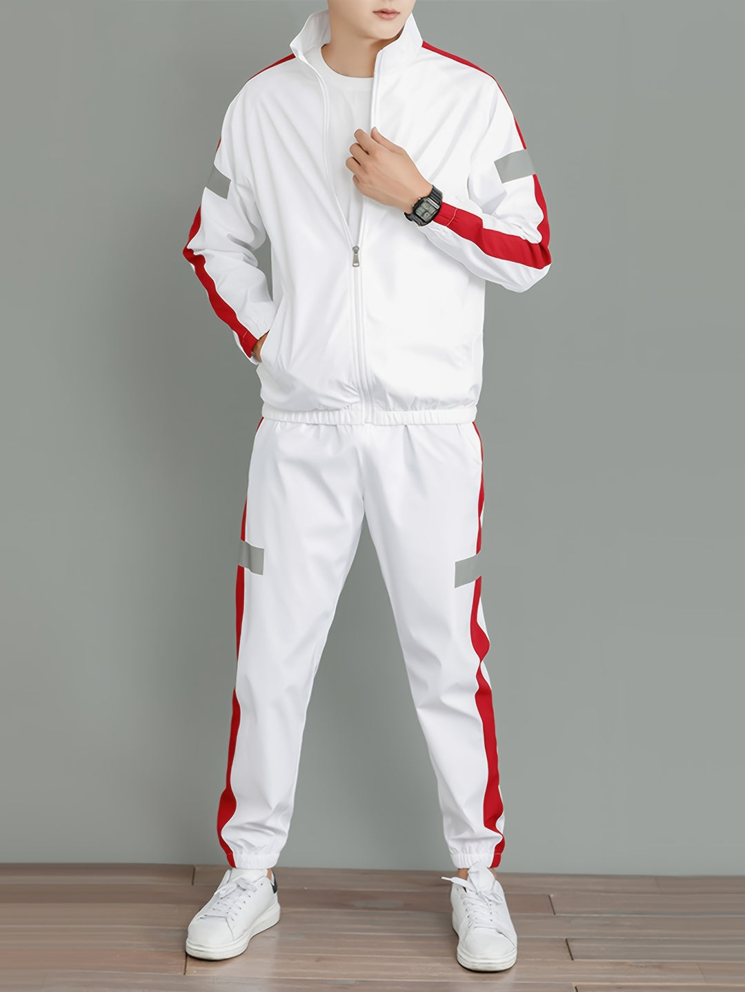 Jairo | Sportjacke und Jogginghose Set mit reflektierenden Details