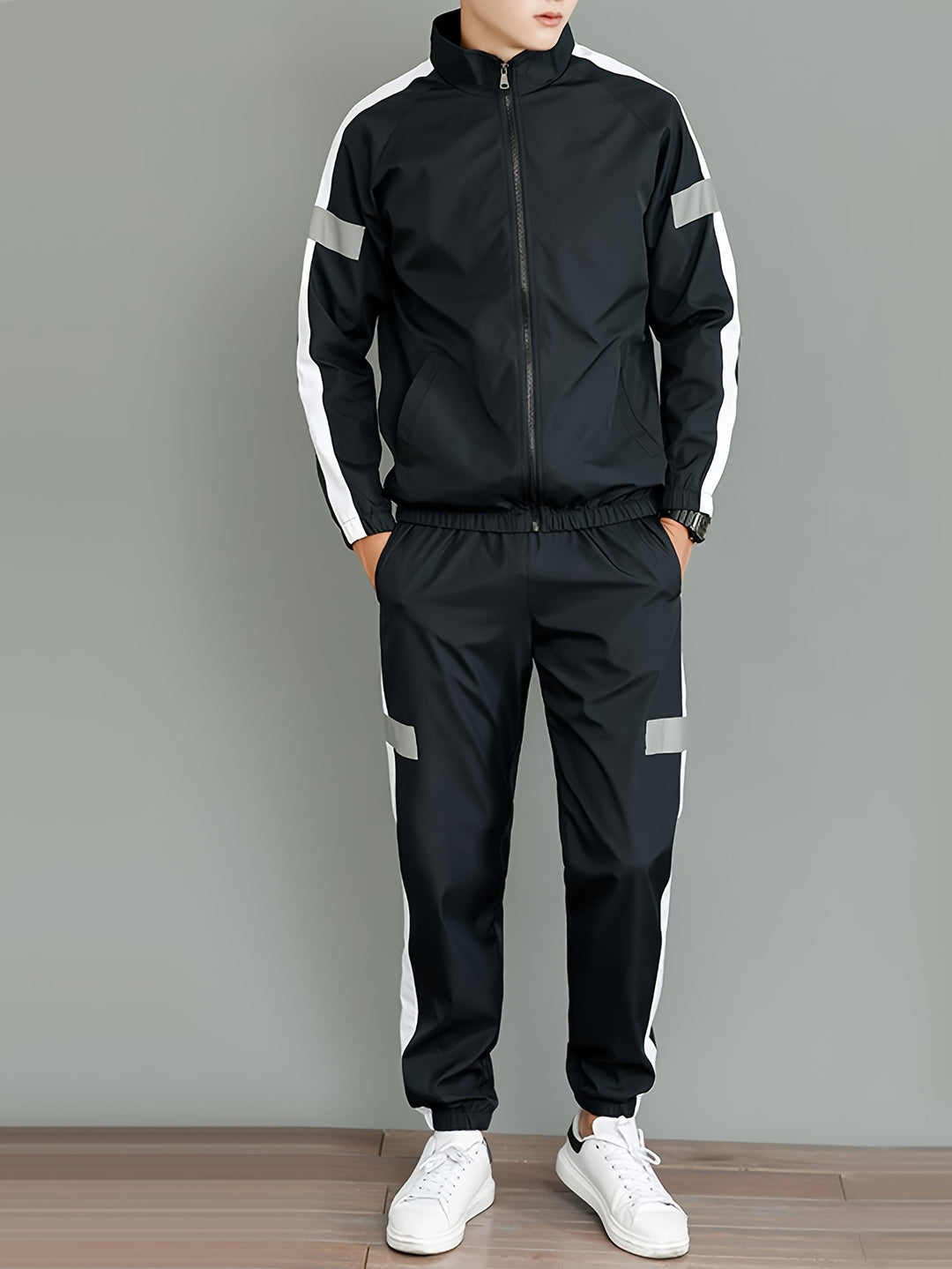 Jairo | Sportjacke und Jogginghose Set mit reflektierenden Details