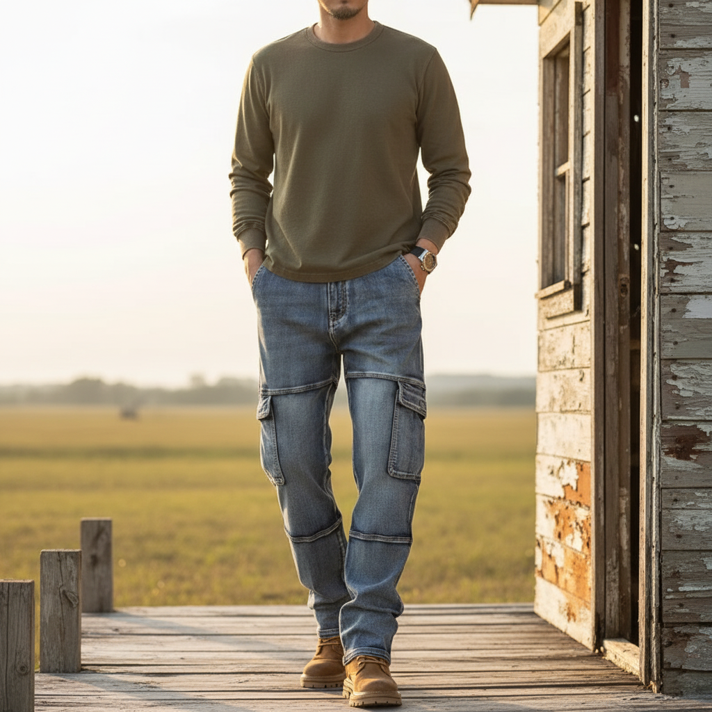 Morvan | Bequeme Herren-Jeans mit mehreren Taschen