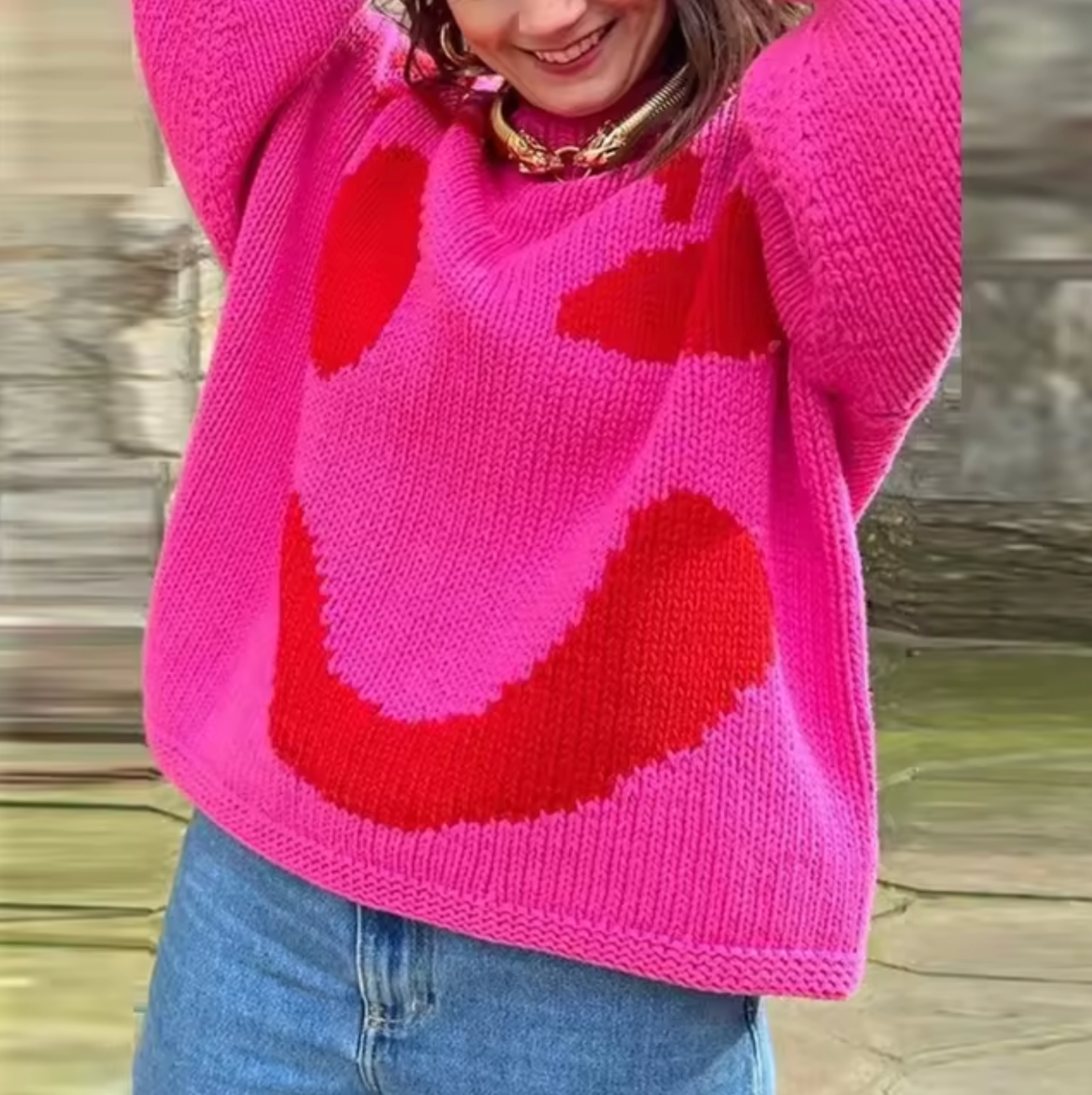 Lianne | Oversize-Strickpullover aus Baumwolle