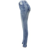 Presy | Damen Fit Denim-Hose mit Glitzer am hinteren Saum