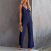 Junie | Jumpsuit mit floraler Spitze und weiten Beinen