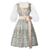 Elegantes Champagne Gold Dirndl mit Schürze und Bluse für das Oktoberfest