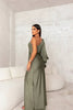 Avalon | Satin Maxikleid mit Schlitz