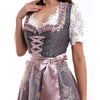 Lila besticktes Oktoberfest Dirndl-Set