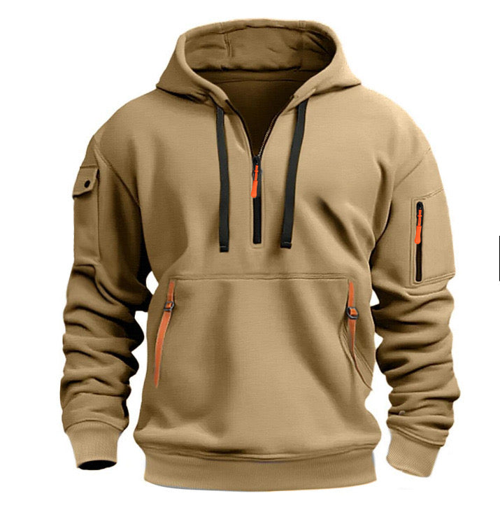 Garen - Stilfulde herre-hoodie - Kamel / S