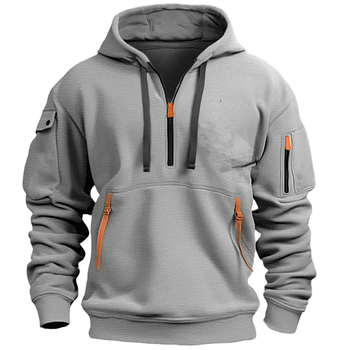 Garen - Stilfulde herre-hoodie - Hellgrau / S