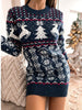 Elina™ - Enganliegendes Weihnachtskleid mit Jacquard-Muster - TOPS / DRESSES - Champlain-Farbe / S