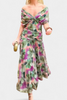 Evelyn | Elegantes Maxikleid mit floralen Details