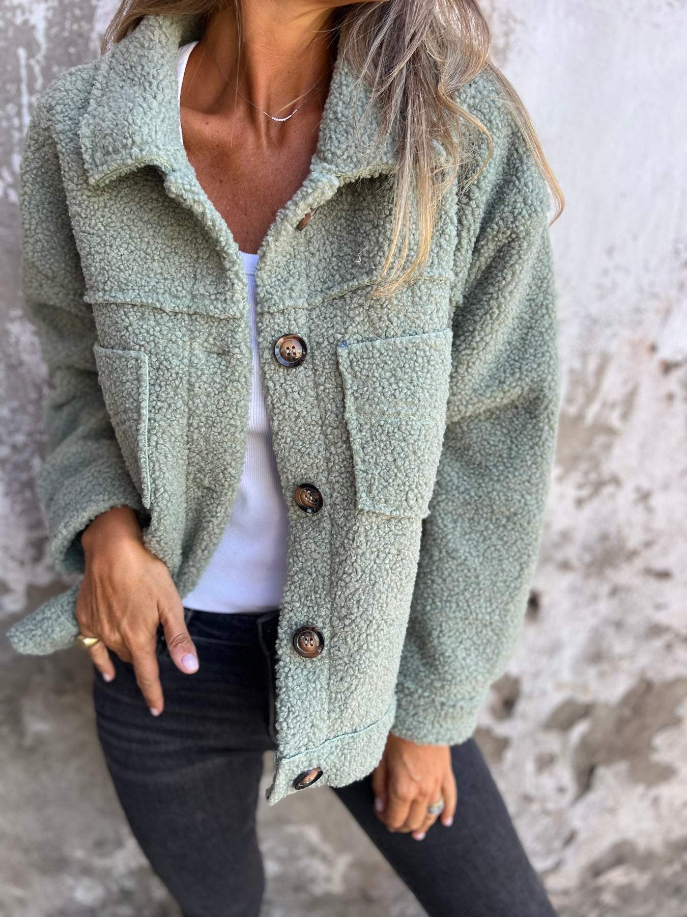 Syl™ | Stylischer Herbstmantel - Jacket - Grün / S