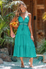 Thea | elegantes ärmelloses Maxikleid mit tiefem Ausschnitt