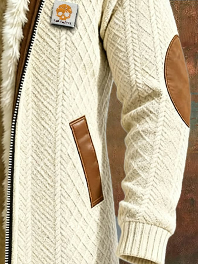 Rio | Mittellanger Jacquard-Strickmantel