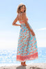 Tina | Stilvolles blumiges Maxikleid mit femininer Smokarbeit
