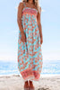 Tina | Stilvolles blumiges Maxikleid mit femininer Smokarbeit