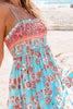 Tina | Stilvolles blumiges Maxikleid mit femininer Smokarbeit