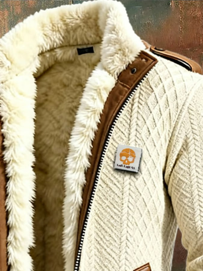 Rio | Mittellanger Jacquard-Strickmantel