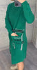 Ailany | feminines Strickkleid, bedruckt im stilvollen Look.