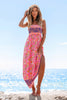 Tina | Stilvolles blumiges Maxikleid mit femininer Smokarbeit