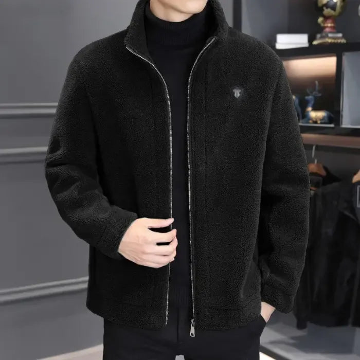 Alde | Warme Herrenjacke aus Lammfellimitat