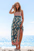 Tina | Stilvolles blumiges Maxikleid mit femininer Smokarbeit