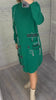 Ailany | feminines Strickkleid, bedruckt im stilvollen Look.