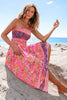 Tina | Stilvolles blumiges Maxikleid mit femininer Smokarbeit