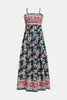 Tina | Stilvolles blumiges Maxikleid mit femininer Smokarbeit