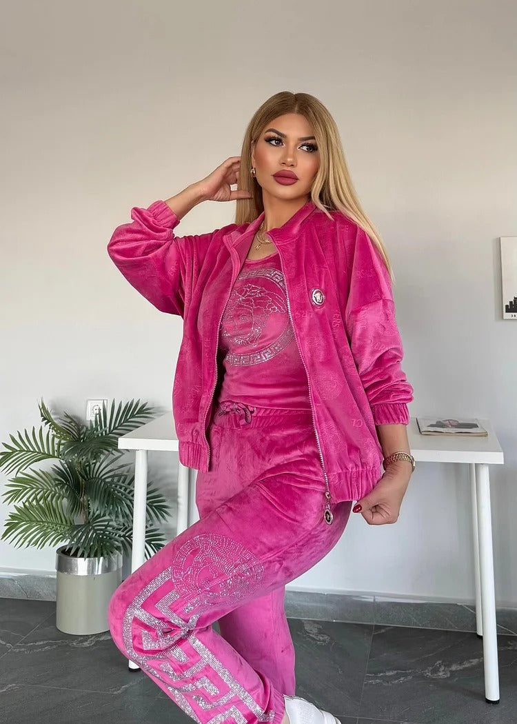 Ellie | Bequemes 3-teiliges Damen-Sportanzugset – stylisch & funktional