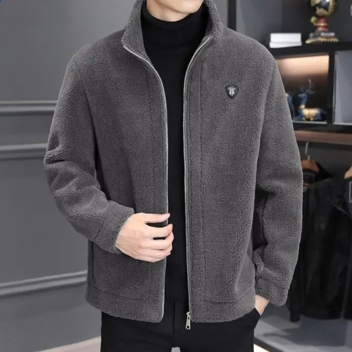Alde | Warme Herrenjacke aus Lammfellimitat