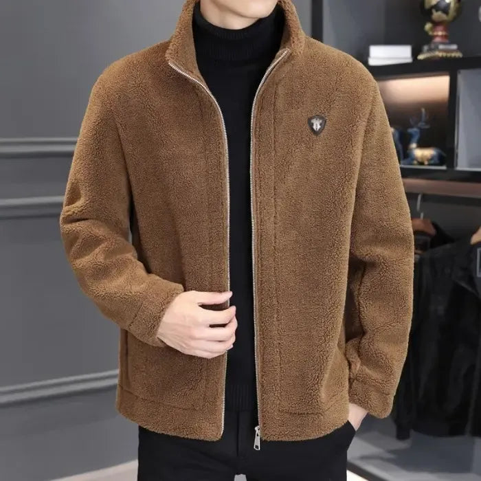 Alde | Warme Herrenjacke aus Lammfellimitat