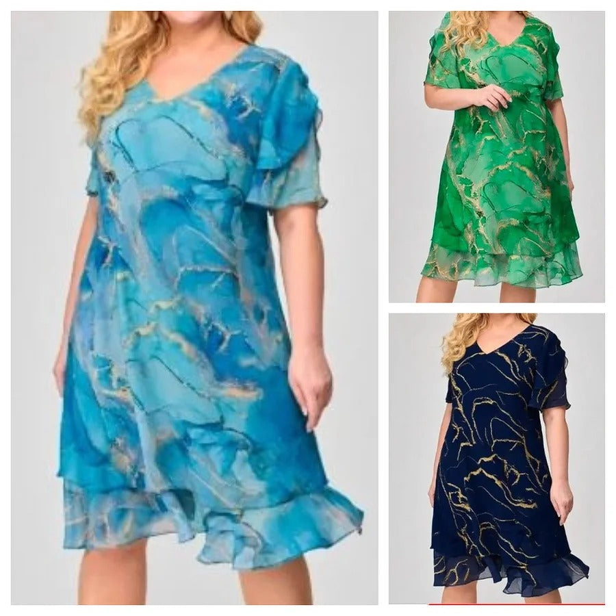 Cora | leichtes Damenkleid, mit kreativem Aufdruck.