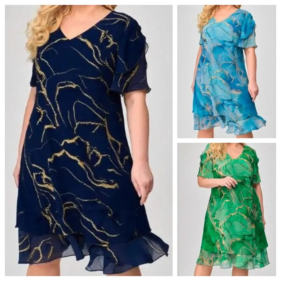 Cora | leichtes Damenkleid, mit kreativem Aufdruck.