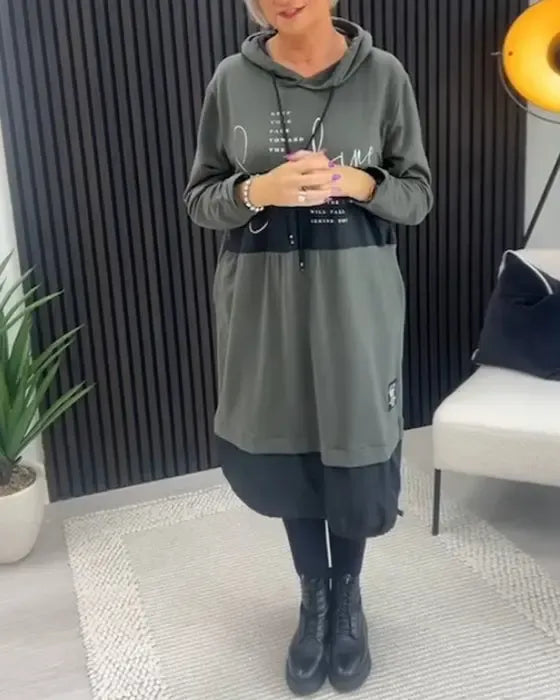Ailyn | Bedrucktes Herbst-/Winterkleid