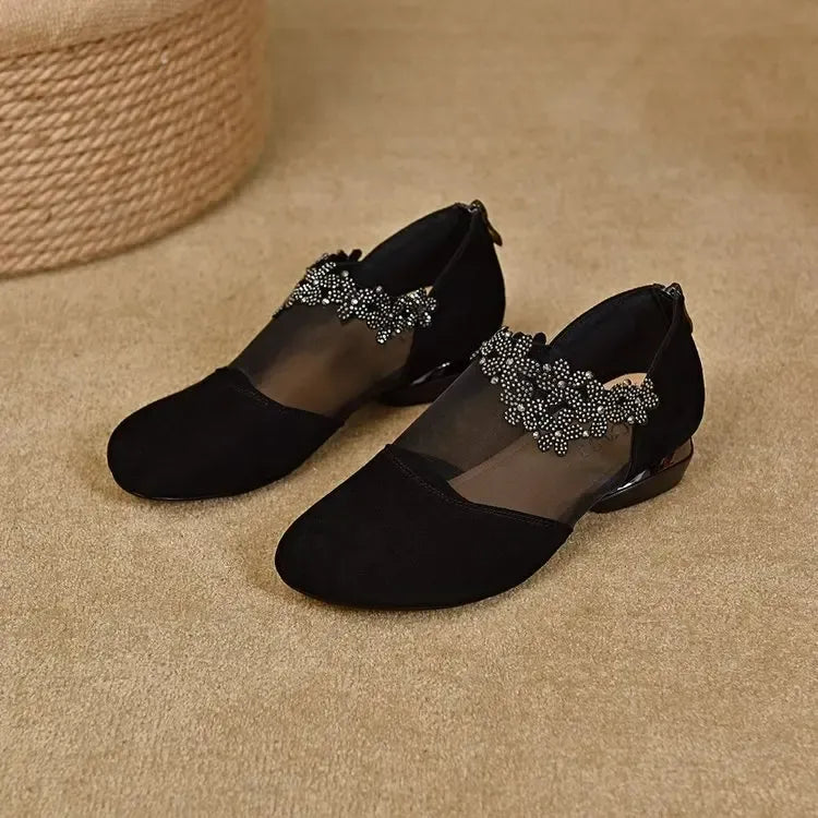 Luna | elegante High Heels, luftige Mesh-Sohle, weicher Komfort.