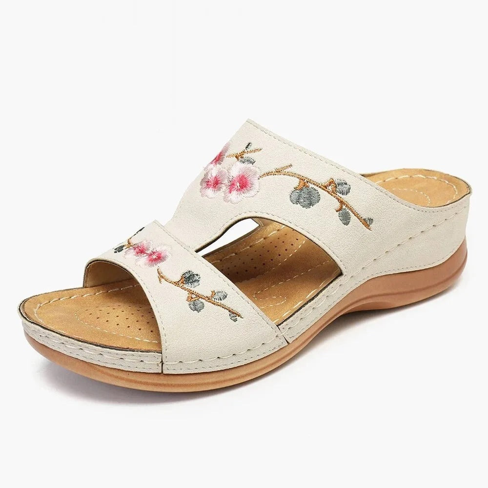Frances | bequeme orthopädische Sandalen mit Blumenmuster