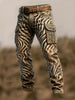Junty | Vintage Herren-Arbeitshose im Zebra-Print